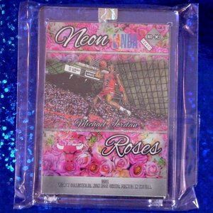 Michael Jordan Legacy Collectibles Neon Roses Card